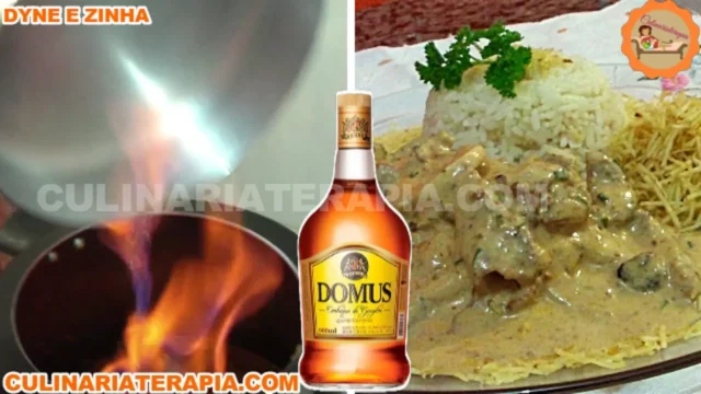 Estrogonofe de Carne com Conhaque Flambado