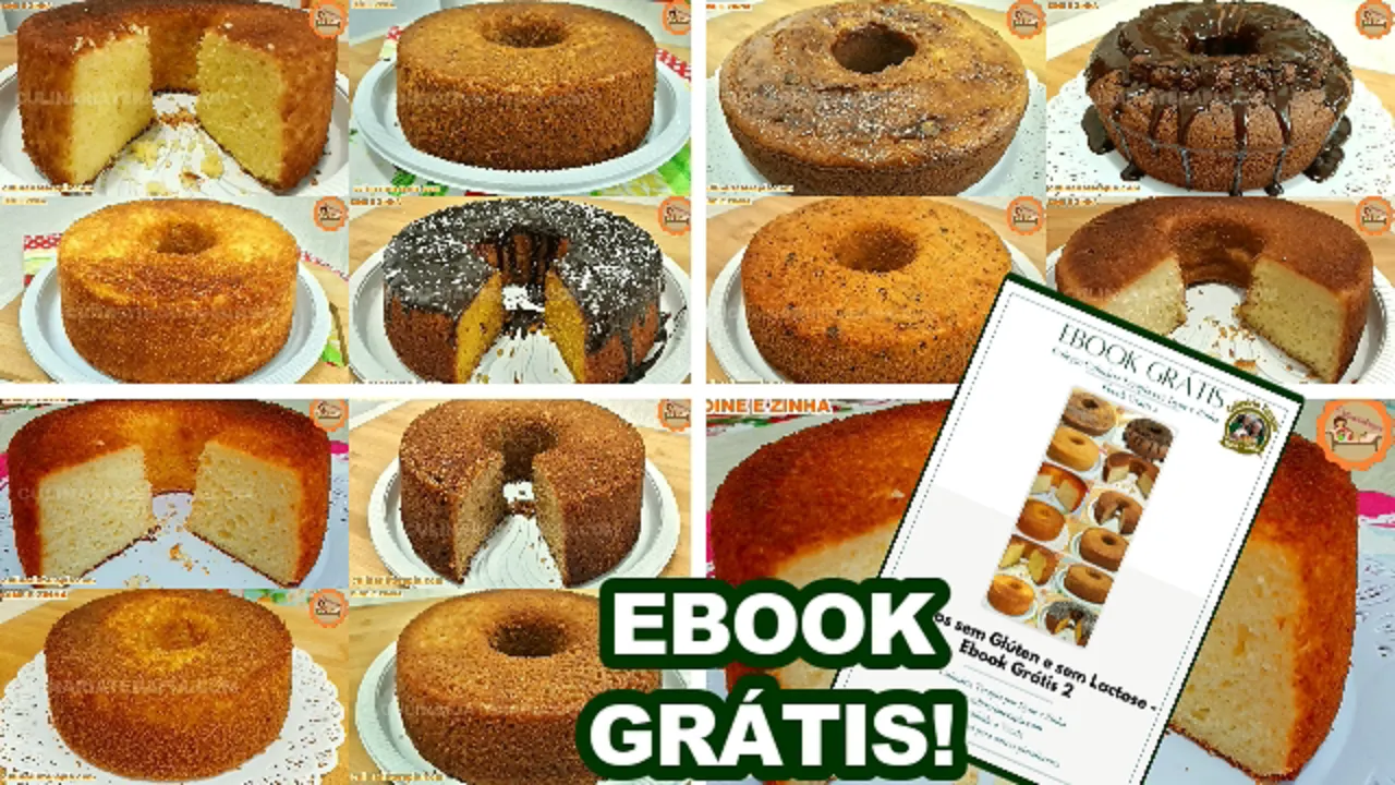 12 Bolos sem Glúten e Sem Lactose Ebook Grátis 2