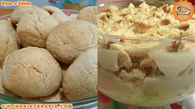 Pudim de Banana e Biscoito de Baunilha