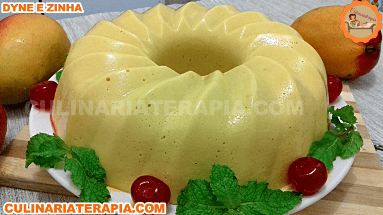 Pudim de Manga sem Forno