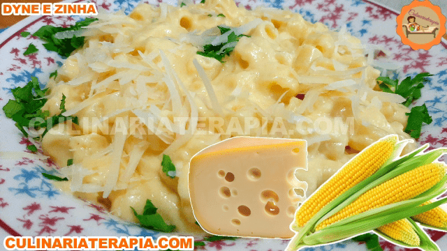 Macarrão Cremoso com Queijo e Milho
