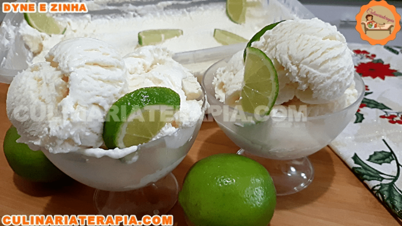 Sorvete Cremoso de Limão