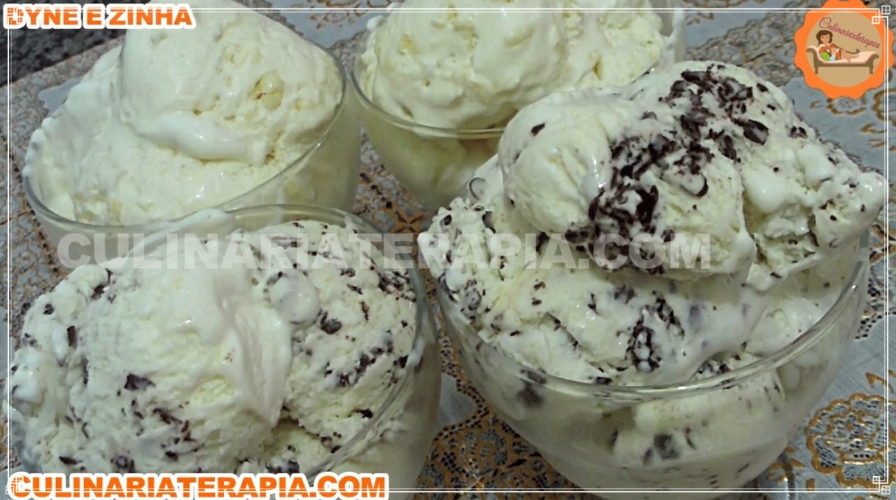 Sorvete Caseiro de Chocolate Branco