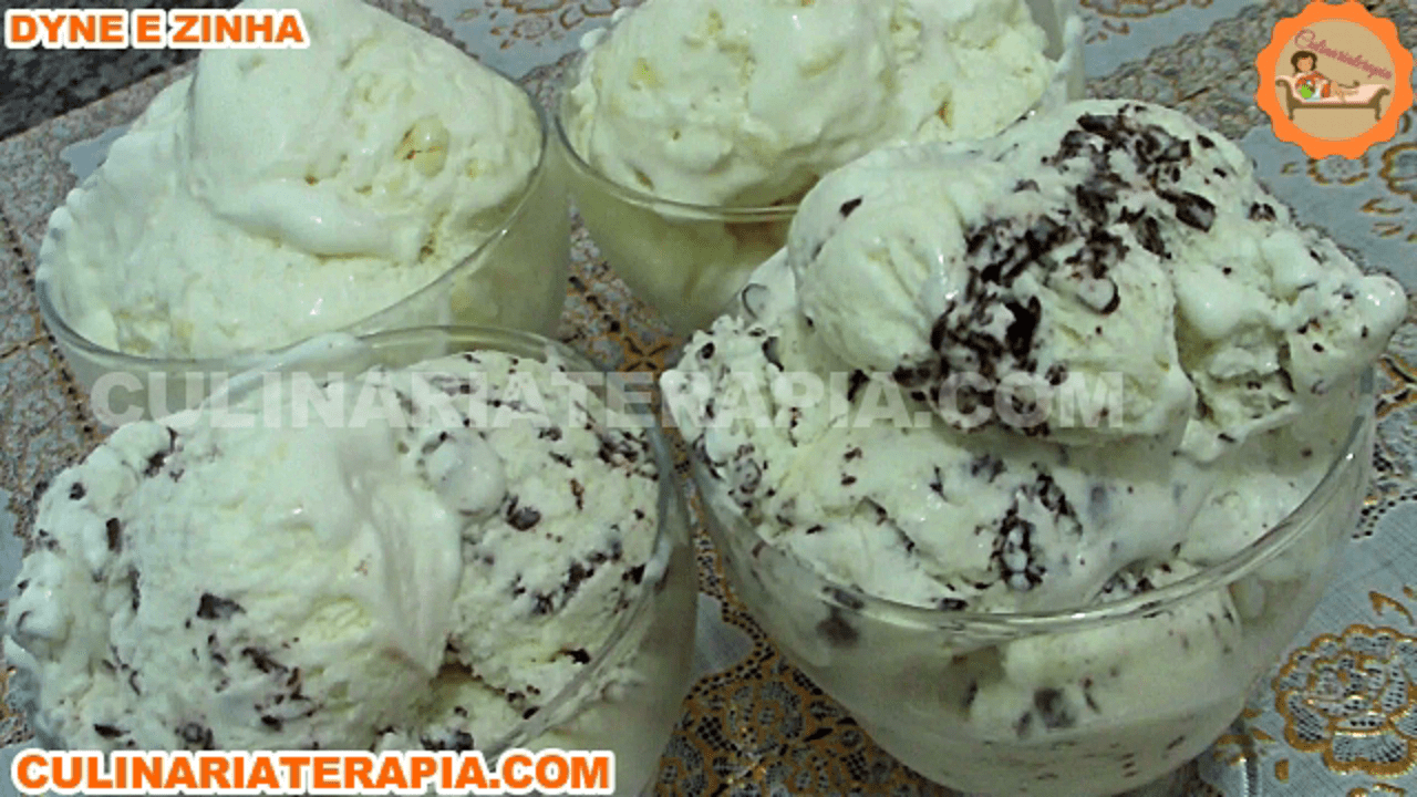 Sorvete Caseiro de Chocolate Branco
