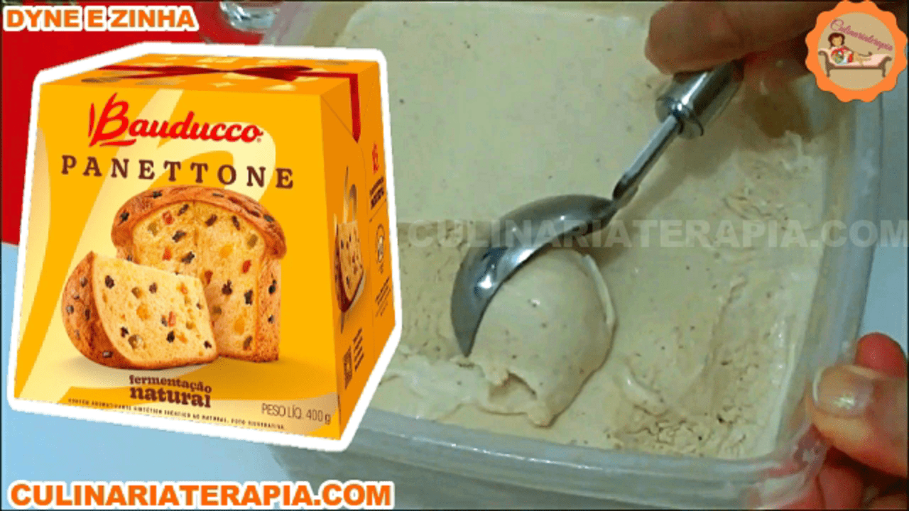 Sorvete de Panetone de 3 Ingredientes