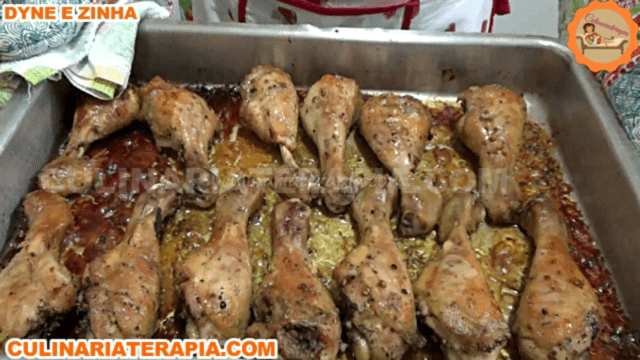 Coxas de Frango Assadas na Manteiga e Azeite