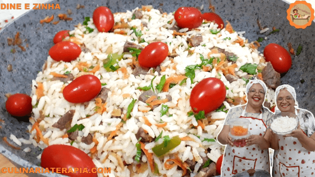 Arroz Com Carne Almoço Completo