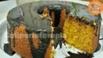 Bolo Caseiro de Cenoura com Calda de Chocolate