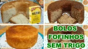 3 Receitas de Bolo sem Farinha de Trigo