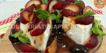 Manjar de Coco com Calda Cremosa de Ameixa