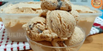 Sorvete de Doce de Leite com Ameixa