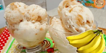 Sorvete Caseiro de Banana Caramelada