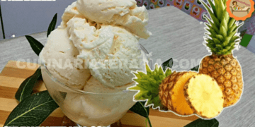 Sorvete Natural de Abacaxi