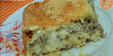 Torta Cremosa de Batata com Carne Moída e Catupiry