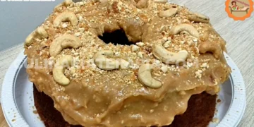 Bolo de Castanha de Caju Caramelizada