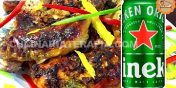 Frango Assado na Cerveja Clara no Forno