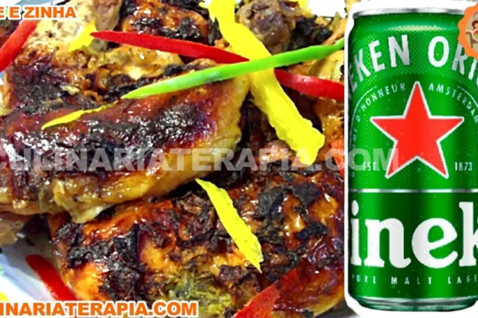 Frango Assado na Cerveja Clara no Forno