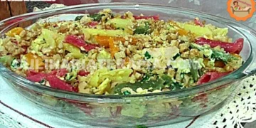 Mexidinho de Macarrão Ovos Perú e Nozes