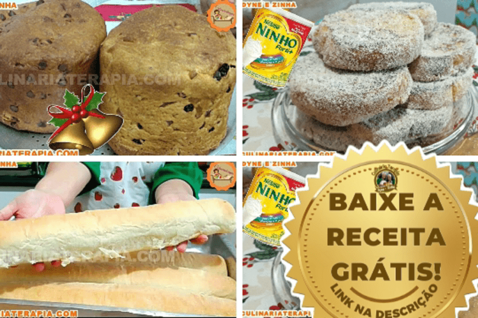 Panetone e Chocotone Rabanada de leite Ninho e Pão para Rabanada