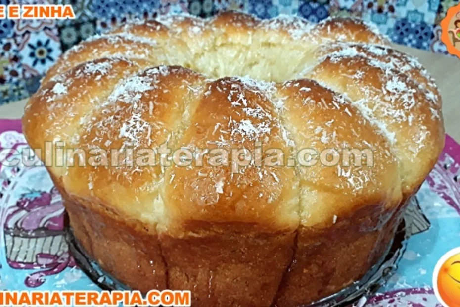 Rosca Pão Doce Fofinho de Coco