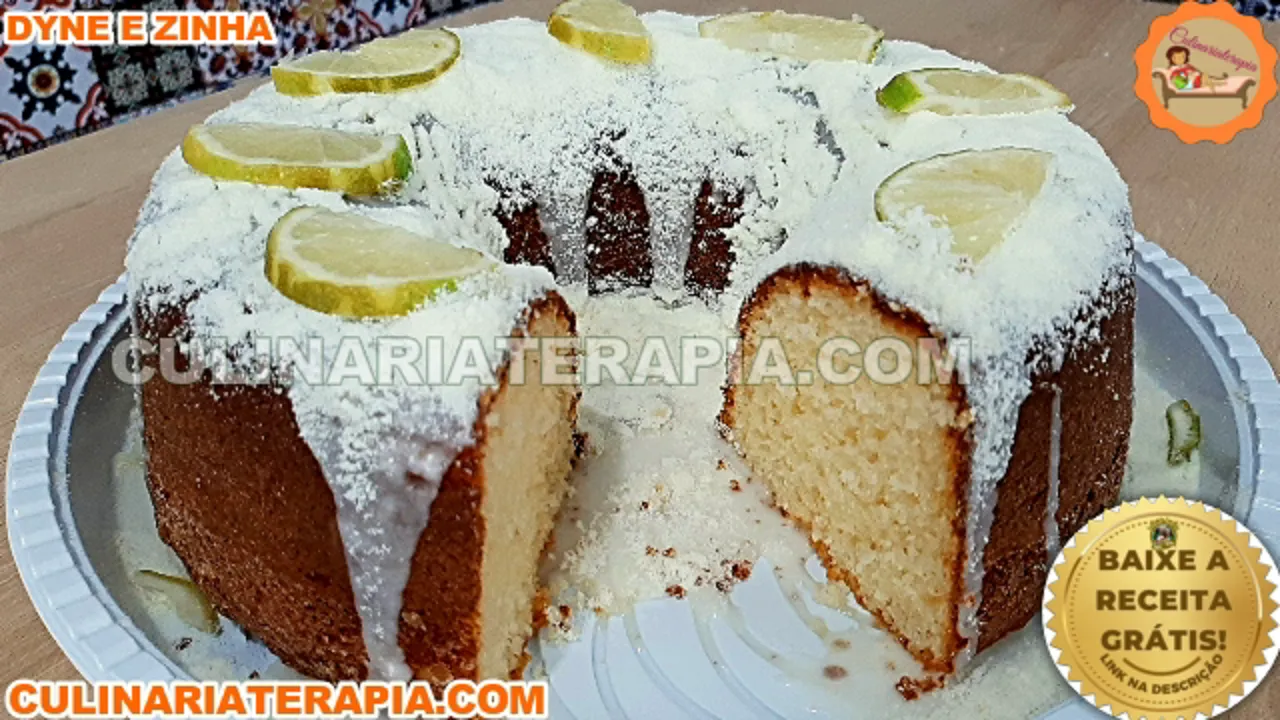 Bolo de Limão e Leite Ninho com Cobertura