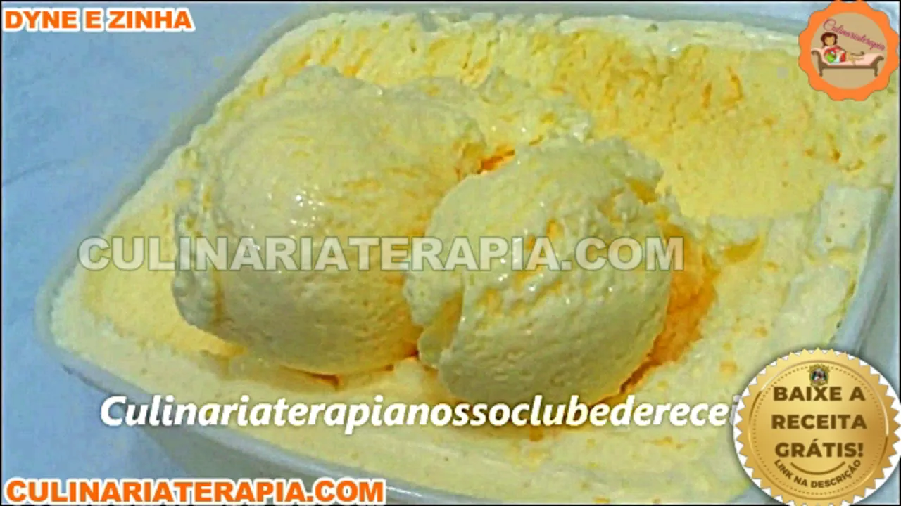 Com 3 Ingredientes Faça 3 Litros de Sorvete Cremoso Fácil