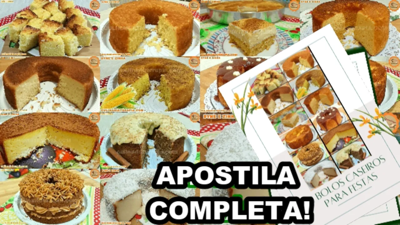 12 Bolos Caseiros para Festas Típicas Apostila