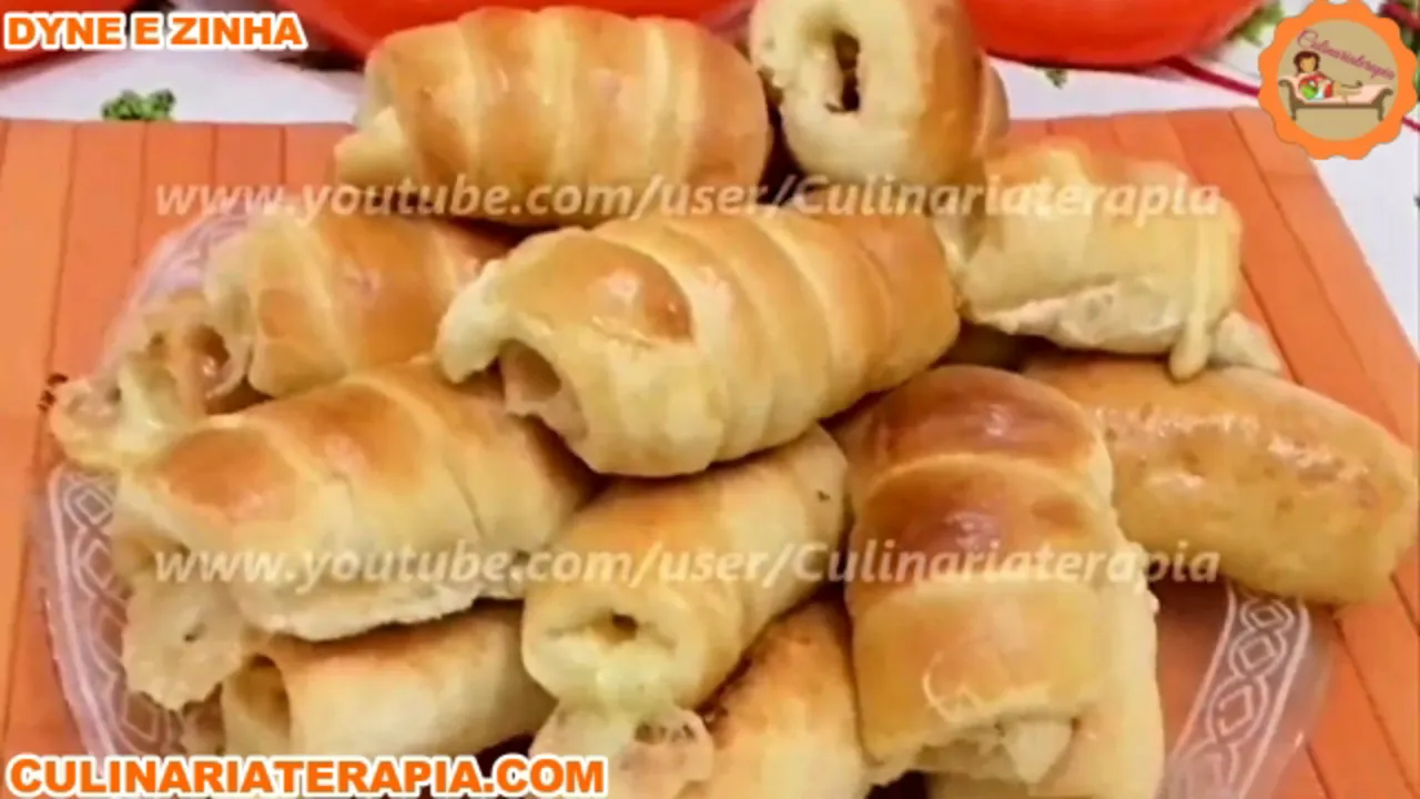 Enroladinho Assado de Queijo e Presunto