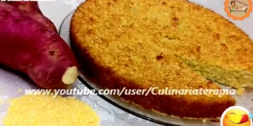 Bolo Especial de Batata Doce Ralada com Flocão de Milho