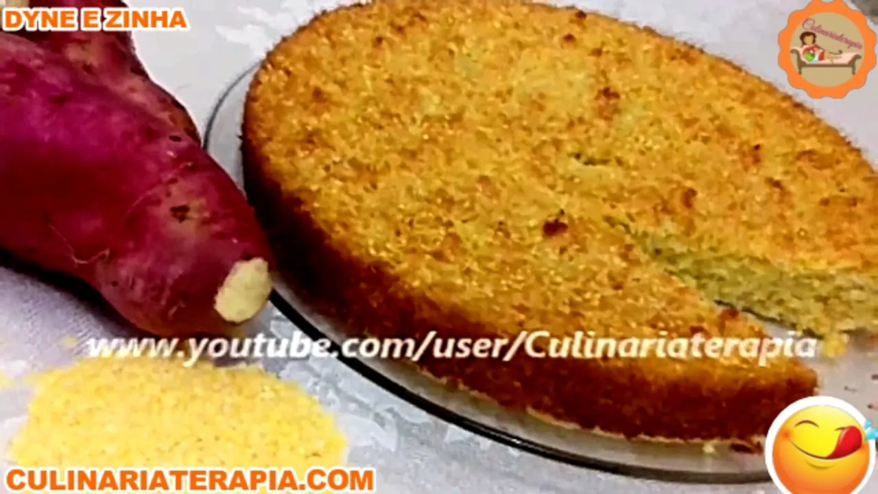Bolo Especial de Batata Doce Ralada com Flocão de Milho