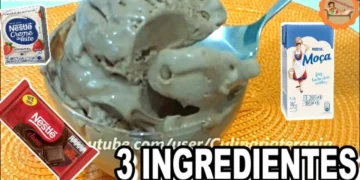 Sorvete de Chocolate com 3 Ingredientes