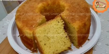 Bolo Fofinho de Fubá de Milho com Leite de Coco