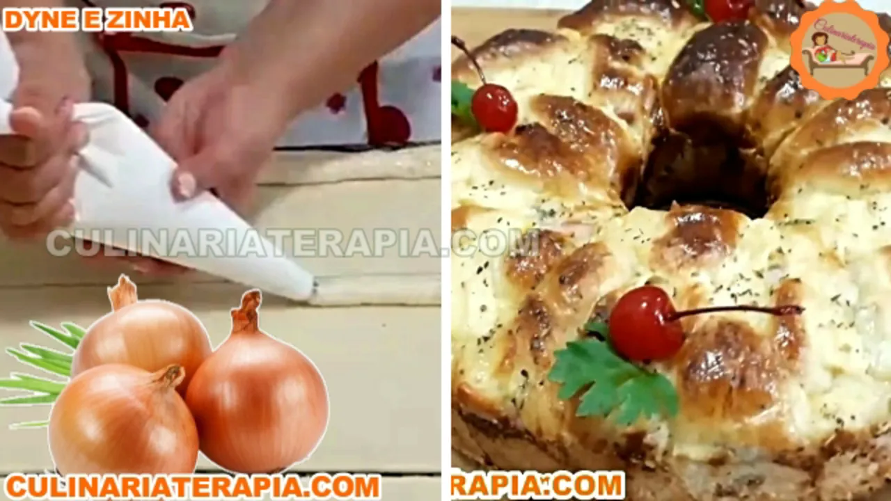 Creme de Cebola em Ponto de Bico para Rechear e Decorar