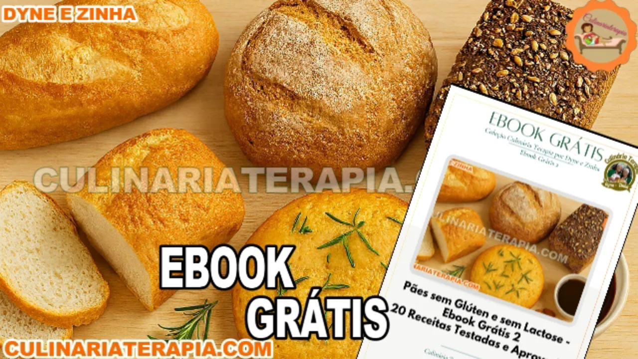 20 Receitas de Pães sem Glúten e sem Lactose Ebook Grátis 2