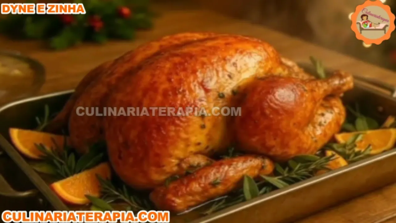 Peru de Natal Assado com Temperos Brasileiros