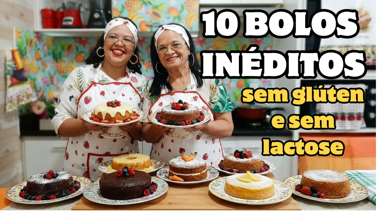 10 BOLOS NATURAIS SEM GLÚTEN E SEM LACTOSE