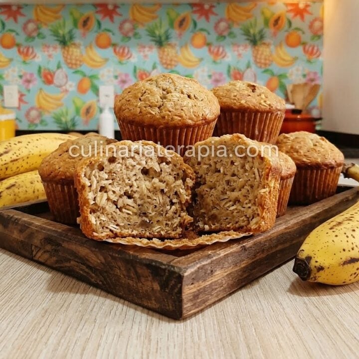 Bolinho de Banana e Aveia Assado