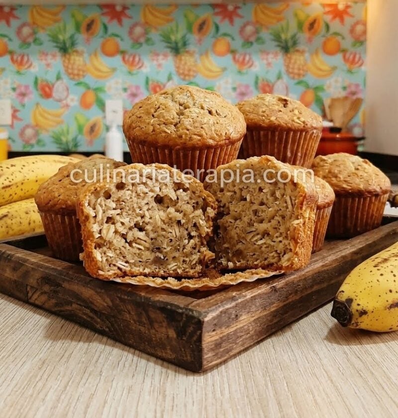 Bolinho de Banana e Aveia Assado