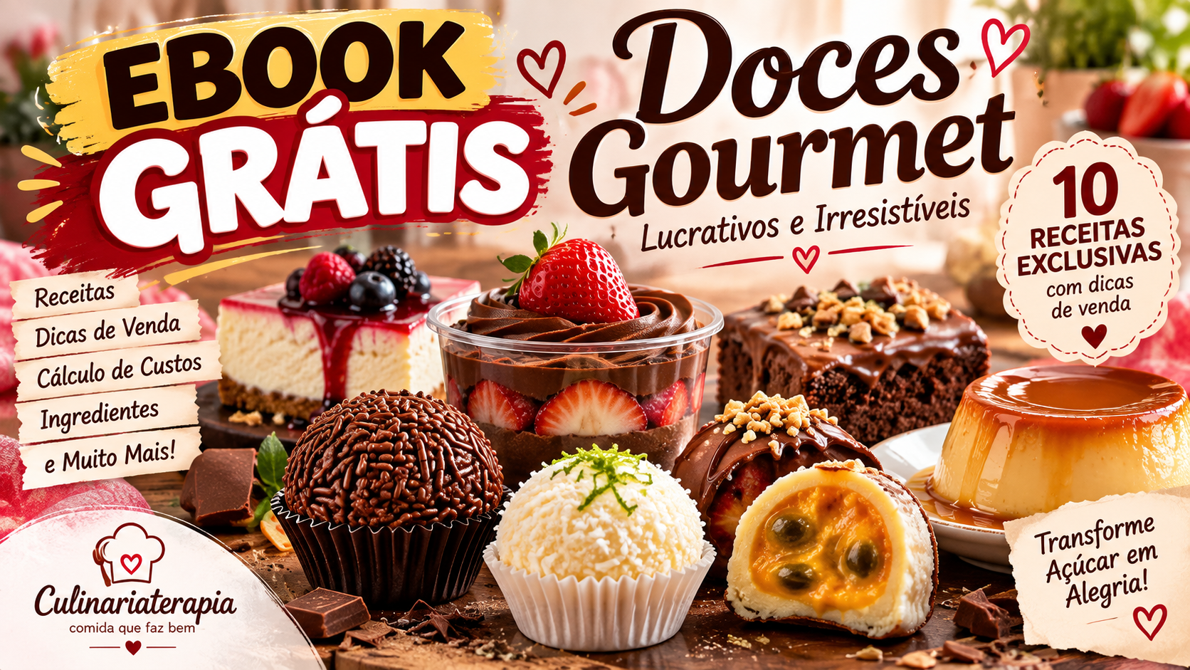 🍫 Ebook Grátis: Doces Gourmet Lucrativos e Irresistíveis